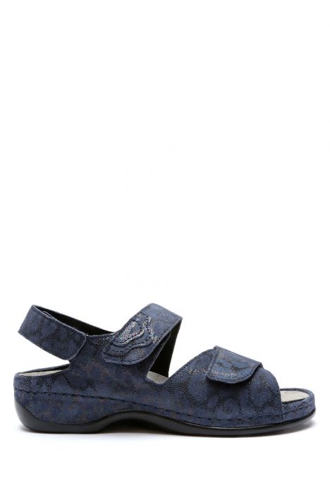 1040 Berkemann Rina Kadın Anatomik Deri Sandalet 3.0-8.5 Blue panther - leather/stretch - 915
