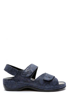 1040 Berkemann Rina Kadın Anatomik Deri Sandalet 3.0-8.5 Blue panther - leather/stretch - 915