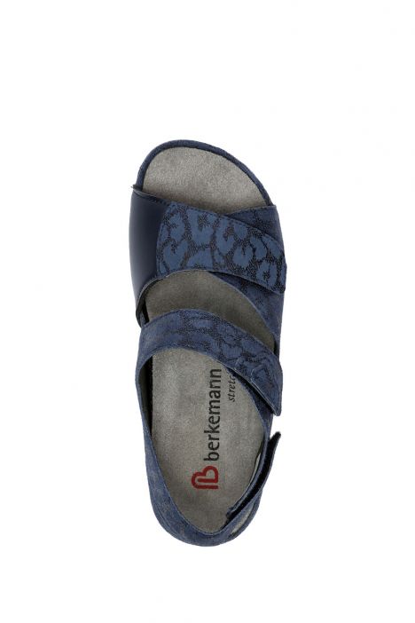 1040 Berkemann Rina Kadın Anatomik Deri Sandalet 3.0-8.5 Blue panther - leather/stretch - 915