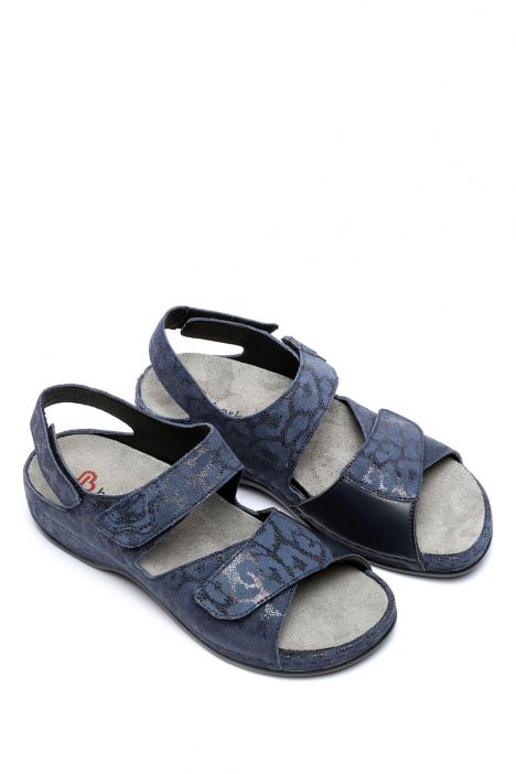 1040 Berkemann Rina Kadın Anatomik Deri Sandalet 3.0-8.5 Blue panther - leather/stretch - 915