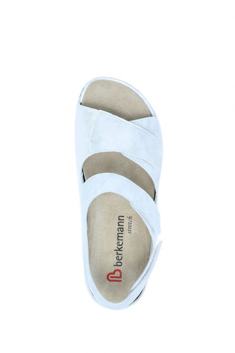 1040 Berkemann Rina Kadın Anatomik Deri Sandalet 3.0-8.5 Silber/Glitter-Leder/Stretch - 158