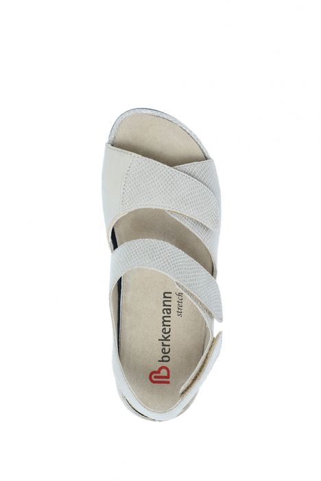 1040 Berkemann Rina Kadın Anatomik Deri Sandalet 3.0-8.5 Beige/shiny - Leder/Stretch - 773