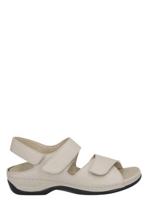 1040 Berkemann Rina Kadın Anatomik Deri Sandalet 3.0-8.5 Sandbeige/beige - Nappa/Stretch - 766