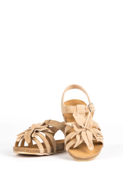 10628 Ch-Kifidis Çocuk Sandalet 27-35 Nubuk Bej / Nubuck Beige