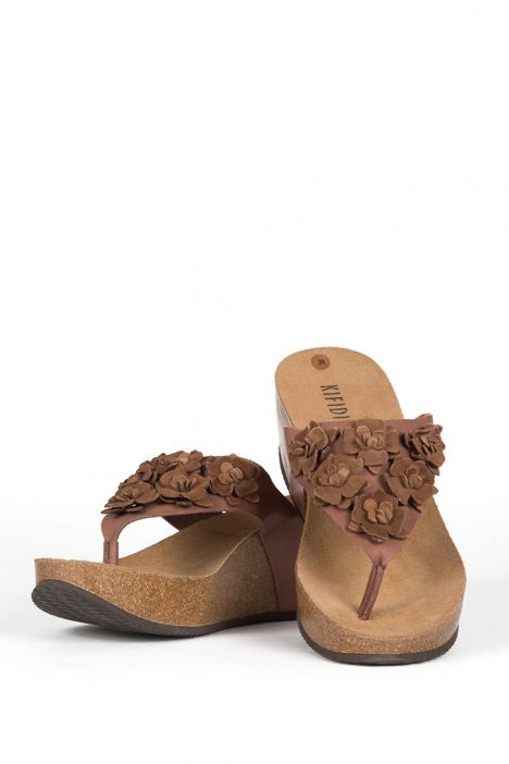 10671 Ch-Kifidis Kadın Terlik 36-41 Kahverengi / Brown