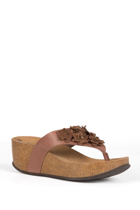 10671 Ch-Kifidis Kadın Terlik 36-41 Kahverengi / Brown