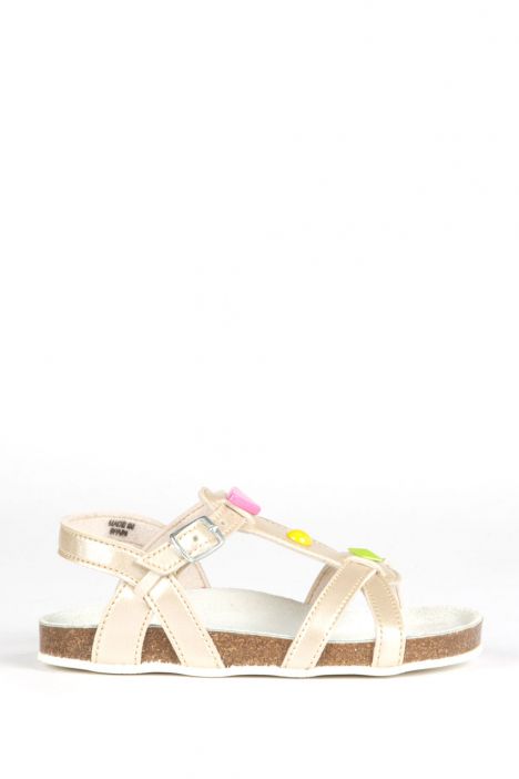 10784 Ch-Kifidis Çocuk Sandalet 25-30 Bej / Beige