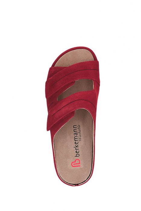 1080 Berkemann Fedora Kadın Anatomik Deri Terlik 3.0-8.5 Rot - Velours - 250