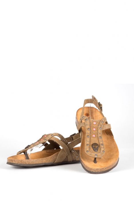 10950 Ch-Kifidis Kadın Sandalet 36-41 Kahverengi / Brown