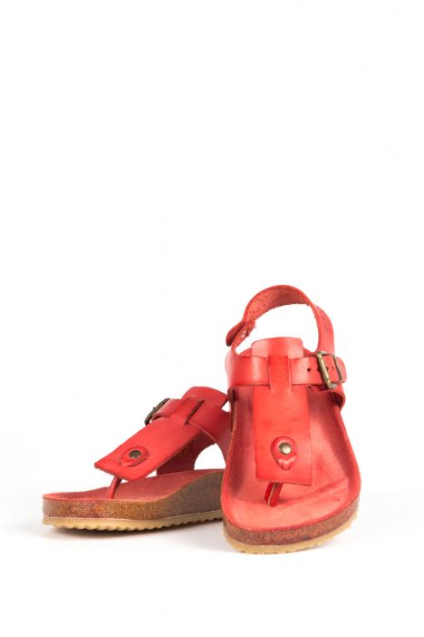 10977 Ch-Kifidis Çocuk Sandalet 25-30 Kırmızı / Red