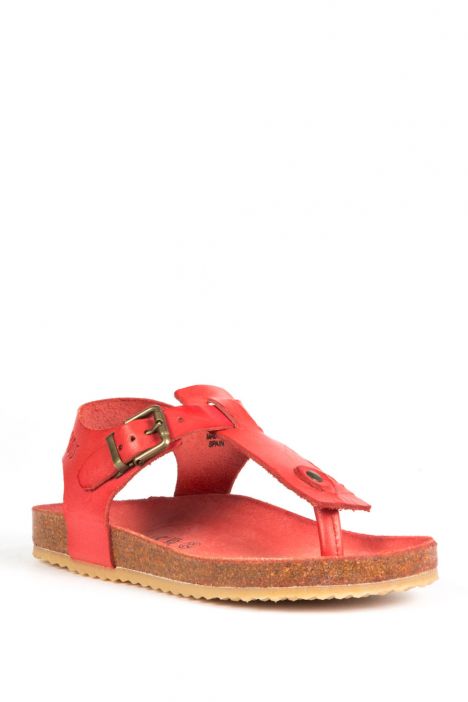 10977 Ch-Kifidis Çocuk Sandalet 25-30 Kırmızı / Red