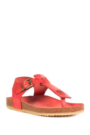 10977 Ch-Kifidis Çocuk Sandalet 31-35 Kırmızı / Red