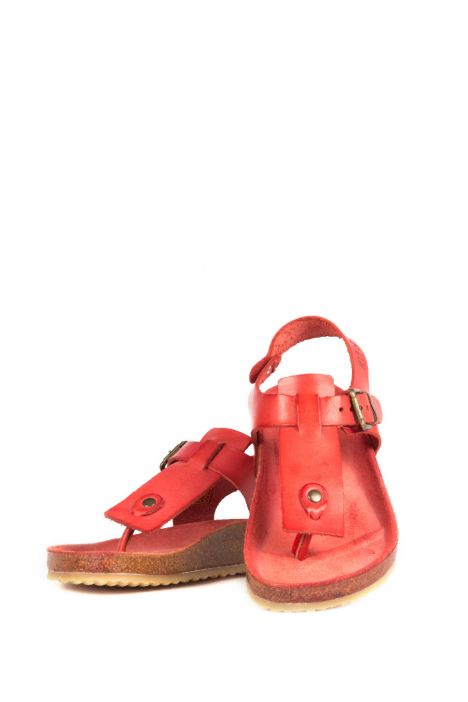 10977 Ch-Kifidis Çocuk Sandalet 31-35 Kırmızı / Red