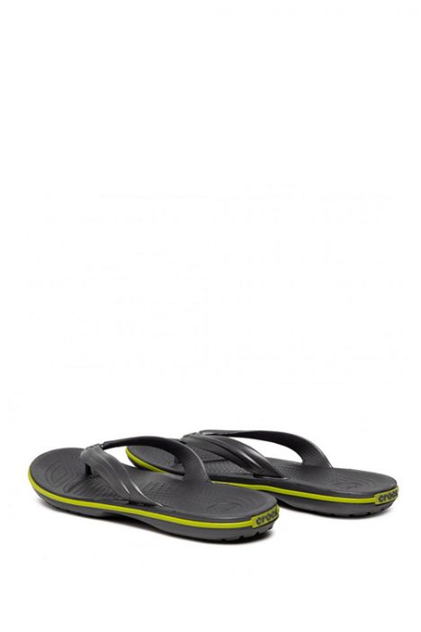 Crocs 11033 Crocsband Flip Unisex Terlik 36-46 Graphite/Volt Green - Yeşil
