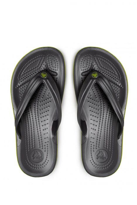 Crocs 11033 Crocsband Flip Unisex Terlik 36-46 Graphite/Volt Green - Yeşil
