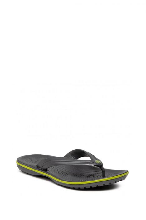 Crocs 11033 Crocsband Flip Unisex Terlik 36-46 Graphite/Volt Green - Yeşil