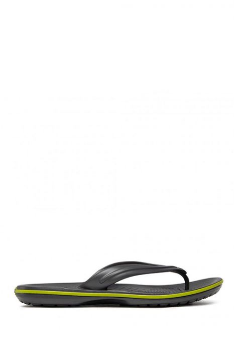 Crocs 11033 Crocsband Flip Unisex Terlik 36-46 Graphite/Volt Green - Yeşil
