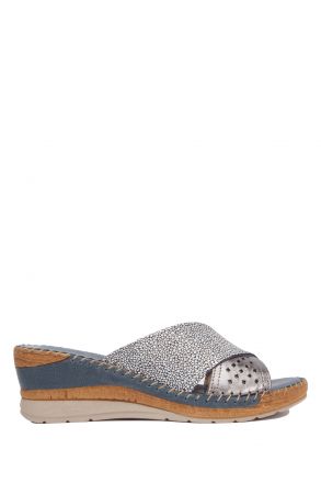 11246 Riposella Kadın Terlik 35-40 Mavi / Blue
