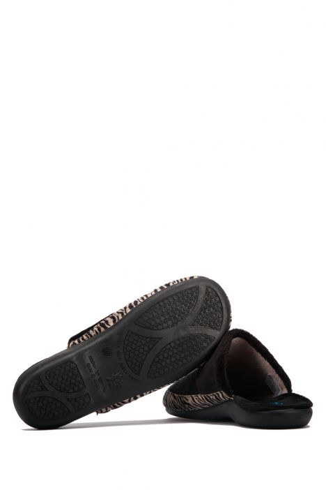 114122 Kifidis Home Kadın Zebra Desenli Ev Terliği 36-40 Siyah / Negro 99