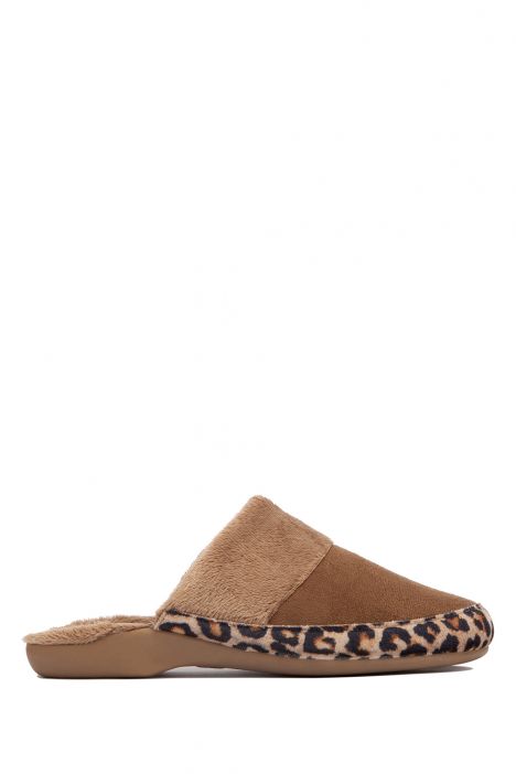 114125 Kifidis Home Kadın Leopar Desenli Ev Terliği 36-40 Kahverengi / Leopardo Tabaco 4