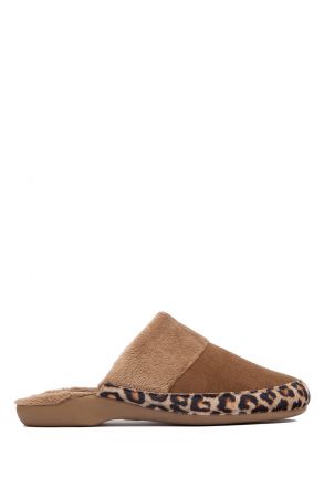 114125 Kifidis Home Kadın Leopar Desenli Ev Terliği 36-40 Kahverengi / Leopardo Tabaco 4