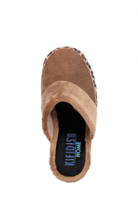 114125 Kifidis Home Kadın Leopar Desenli Ev Terliği 36-40 Kahverengi / Leopardo Tabaco 4