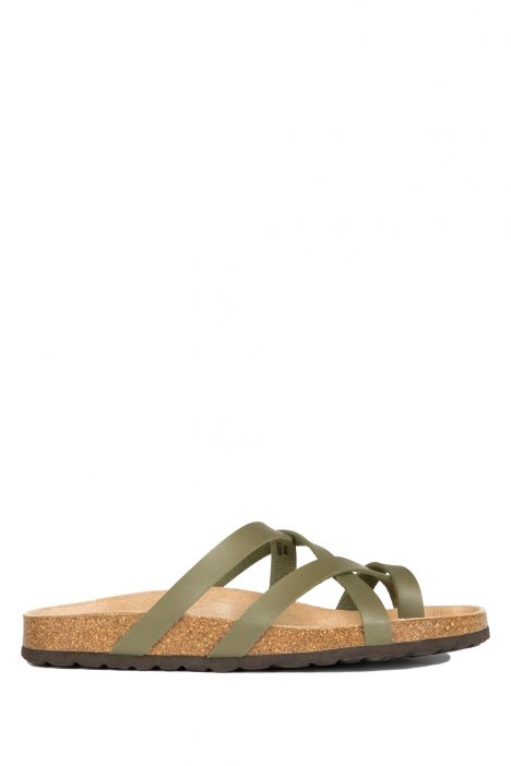 11622 Ch-Kifidis Kadın Terlik 36-42 KHAKI-YEŞİL TONU