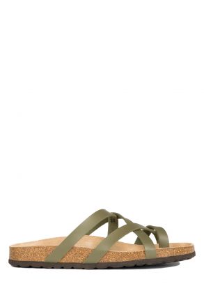 11622 Ch-Kifidis Kadın Terlik 36-42 KHAKI-YEŞİL TONU