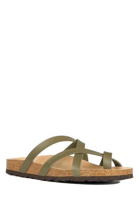 11622 Ch-Kifidis Kadın Terlik 36-42 KHAKI-YEŞİL TONU
