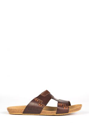 11695 Ch-Kifidis Erkek Terlik 40-46 Kahverengi / Brown