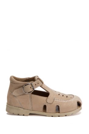120 Kalite İlk Adım Çocuk Ayakkabısı 19-24 Nubuk Bej / Nubuck Beige