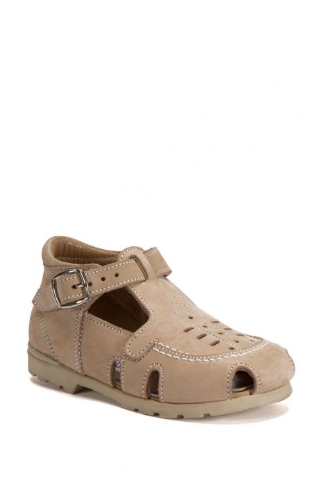 120 Kalite İlk Adım Çocuk Ayakkabısı 19-24 Nubuk Bej / Nubuck Beige