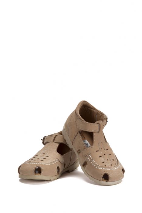 120 Kalite İlk Adım Çocuk Ayakkabısı 19-24 Nubuk Bej / Nubuck Beige