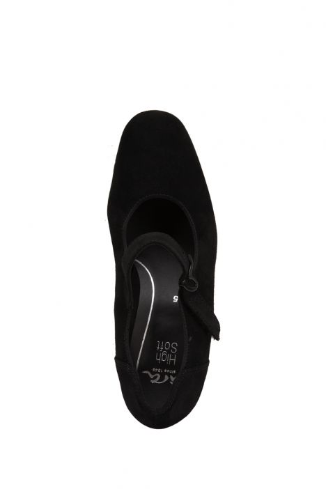 12015 Ara Shoes Kadın Topuklu Süet Ayakkabı 4.0-6.5 SAMTCHEVRO, SCHWARZ - 01SS