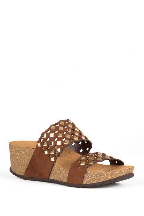 12111 Ch-Kifidis Kadın Terlik 36-41 DARK BROWN