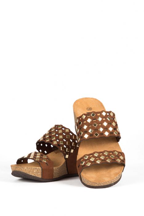 12111 Ch-Kifidis Kadın Terlik 36-41 DARK BROWN