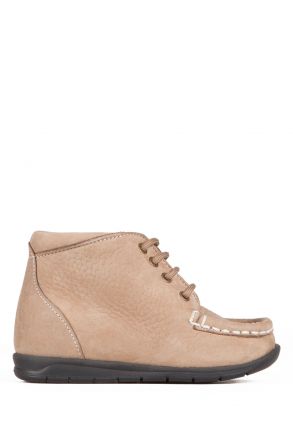 128 Kalite Çocuk Ayakkabı 25-30 Nubuk Bej / Nubuck Beige