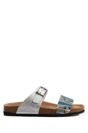 13445 Ch-Kifidis Kadın Terlik 36-41 Gri / Argento