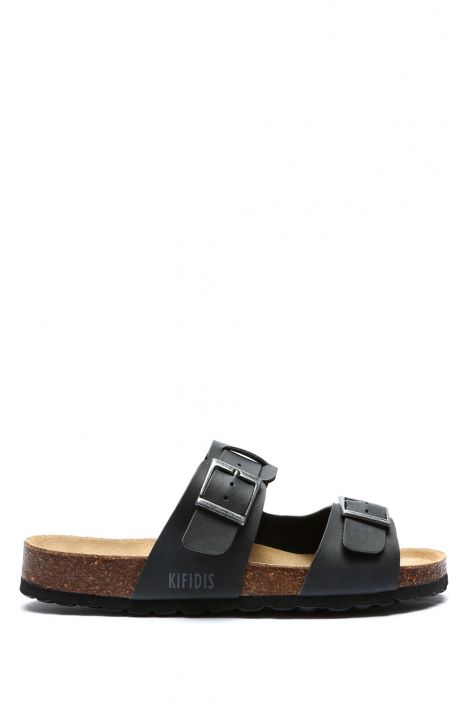 13471 Ch-Kifidis Soft Step Erkek Çift Bantlı Mantar Terlik 41-46 Grey/Gri