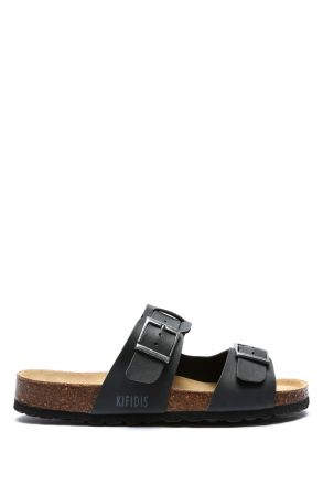 13471 Ch-Kifidis Soft Step Erkek Çift Bantlı Mantar Terlik 41-46 Grey/Gri