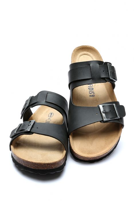 13471 Ch-Kifidis Soft Step Erkek Çift Bantlı Mantar Terlik 41-46 Grey/Gri