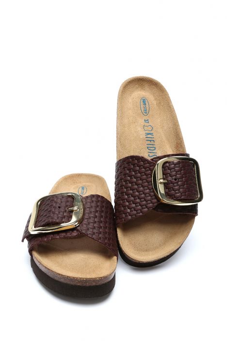 13751 Ch-Kifidis Soft Step Kadın Tek Bantlı Mantar Terlik 36-41 Brown/Kahverengi