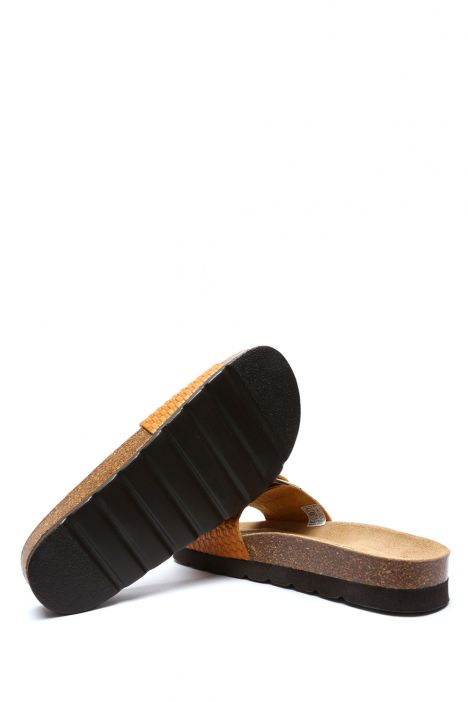 13751 Ch-Kifidis Soft Step Kadın Tek Bantlı Mantar Terlik 36-41 Yellow/Sarı