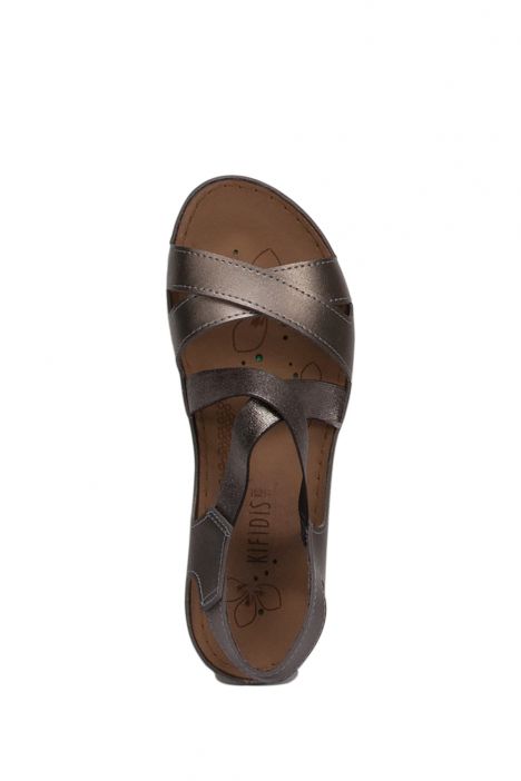 140741-SY Kifidis-Natura Kadın Çapraz Bantlı Sandalet 36-40 -BT Krom - 84K