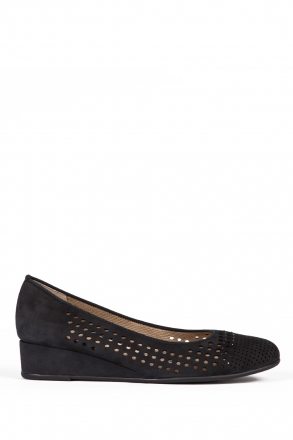 14316 Ara Shoes Kadın Dolgu Topuk Nubuk Ayakkabı 36-41 NUBUK-SP, BLAU - 02NSB