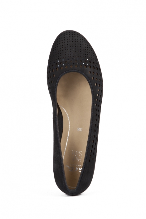 14316 Ara Shoes Kadın Dolgu Topuk Nubuk Ayakkabı 36-41 NUBUK-SP, BLAU - 02NSB
