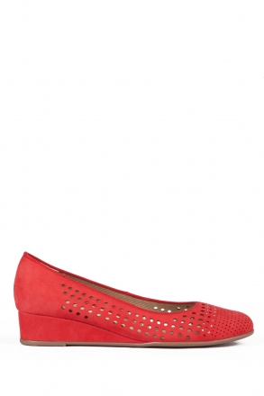 14316 Ara Shoes Kadın Dolgu Topuk Nubuk Ayakkabı 36-41 NUBUK-SP, ROT - 06NSR