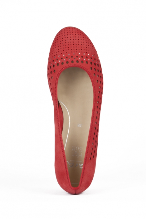 14316 Ara Shoes Kadın Dolgu Topuk Nubuk Ayakkabı 36-41 NUBUK-SP, ROT - 06NSR