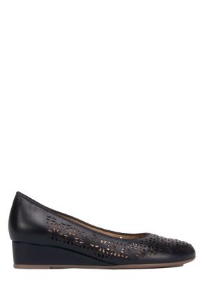 14334 Ara Shoes Kadın Dolgu Topuk Deri Ayakkabı 36-41 BLAU - 02B