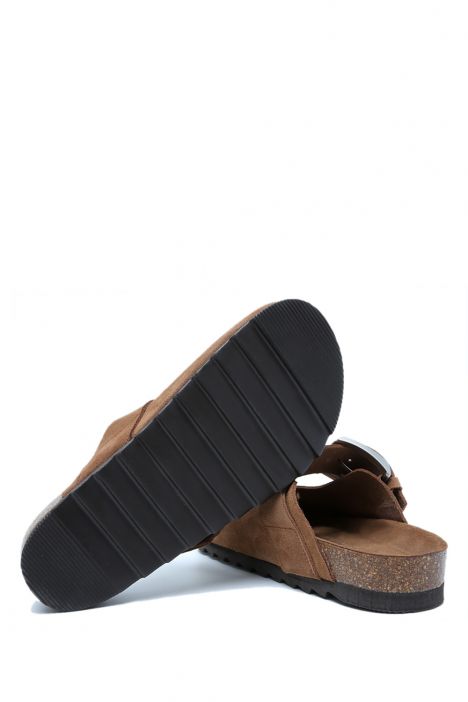 14444 Ch-Kifidis Soft Step Kadın Süet Deri Sabo Mantar Terlik 36-41 784-040 Brown/Kahve